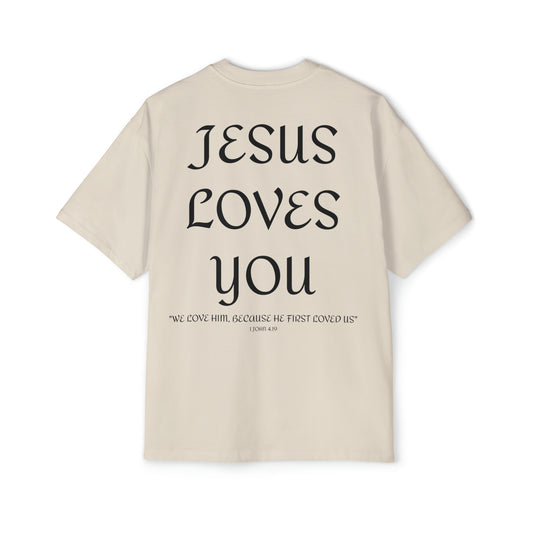 "Jesus loves you" Oversized Tee